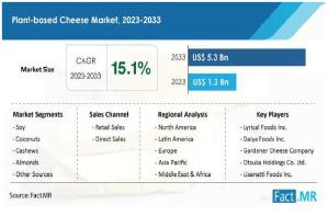세계 식물성 치즈 시장, 향후 10년간 연평균 15.1% 성장 전망